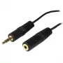 Cabo de extensão para altifalantes de PC StarTech.com 12 ft, 3,5 mm, ficha, 3,5 mm, conector fêmea, 3,7 m, preto