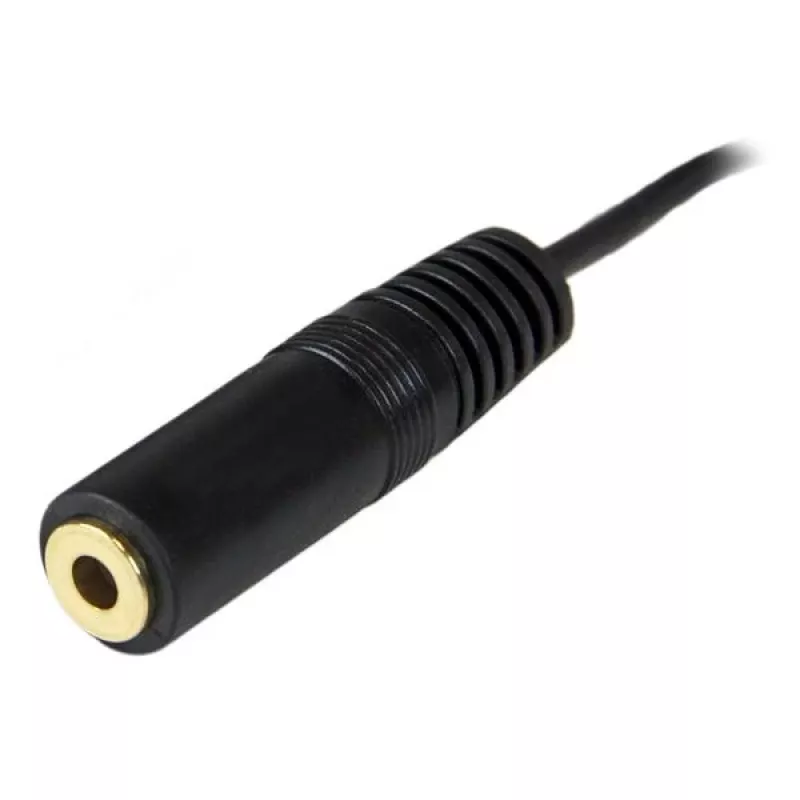 Cabo de extensão para altifalantes de PC StarTech.com 12 ft, 3,5 mm, ficha, 3,5 mm, conector fêmea, 3,7 m, preto
