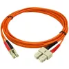 StarTech.com Cabo de fibra ótica de 2m - Multimodo duplex 50/125 - Cabo de ligação de fibra ótica LSZH - LC/SC