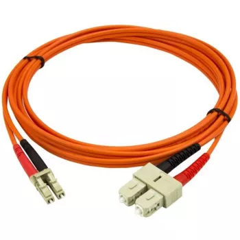 StarTech.com Cabo de fibra ótica de 2m - Multimodo duplex 50/125 - Cabo de ligação de fibra ótica LSZH - LC/SC