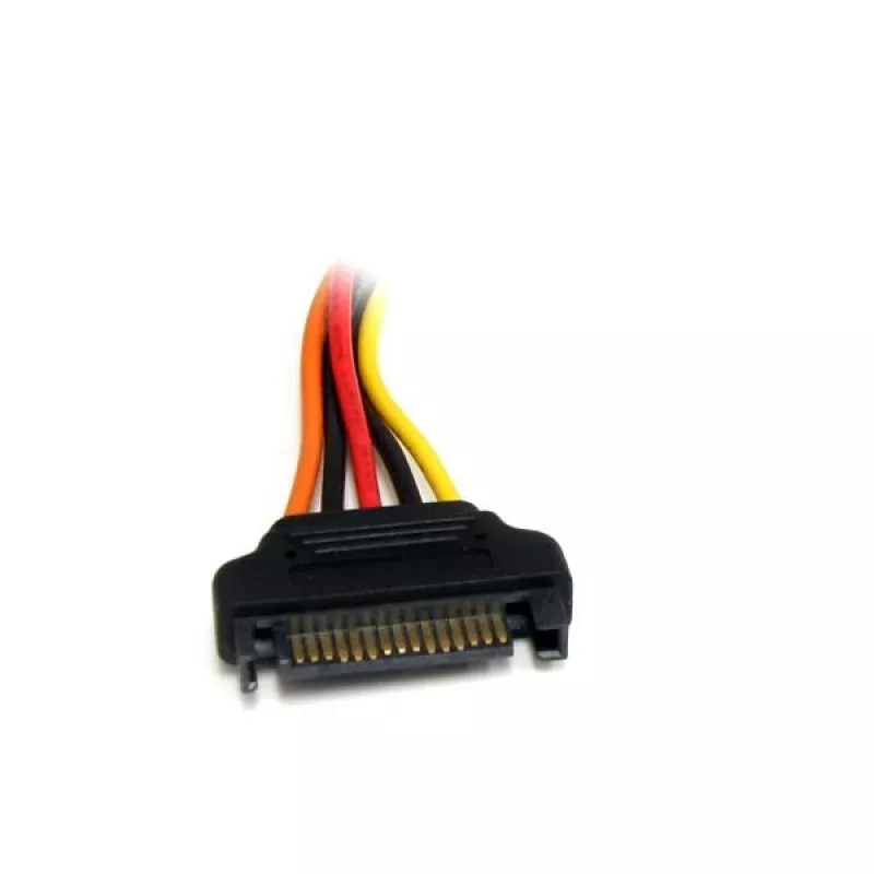 StarTech.com Cabo de extensão de alimentação SATA de 15 pinos de 8in, 0,2032 m, ficha, conector fêmea, multicolor, 17 g, 125 mm