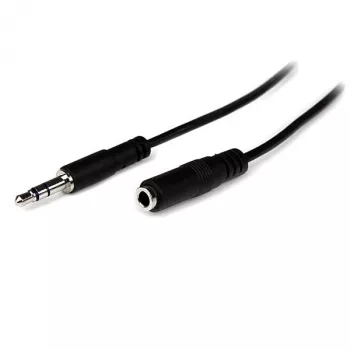 StarTech.com Cabo de extensão de áudio estéreo de 3,5 mm fino de 1 m – M/F