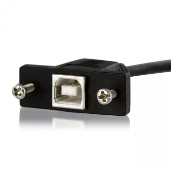StarTech.com Cabo USB de montagem em painel de 3 ft B para B - F/M, 0,91 m, USB B, USB B, USB 2.0, 0,48 Gbit/s, preto