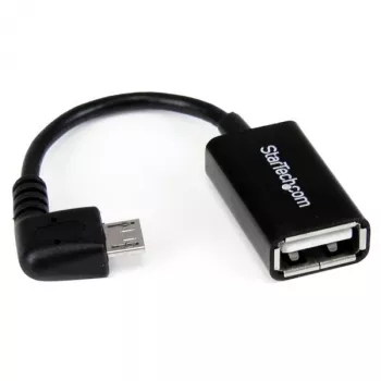 StarTech.com Adaptador OTG Micro-USB para USB host angular de 5in M/F
