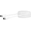 Cabo coaxial Schwaiger 5,0 m IEC - IEC 5 m branco