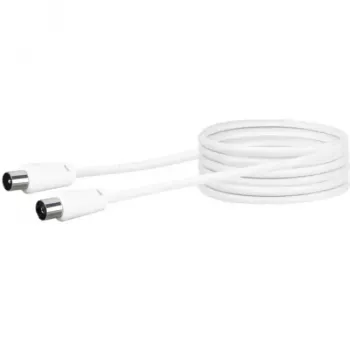 Cabo coaxial Schwaiger 5,0 m IEC - IEC 5 m branco