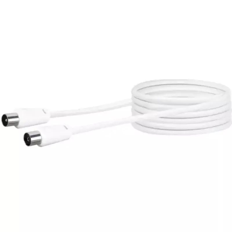 Cabo coaxial Schwaiger 5,0 m IEC - IEC 5 m branco