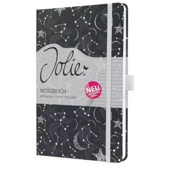 Caderno Sigel Jolie JN349 A5 87 folhas preto branco
