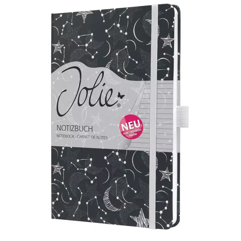 Caderno Sigel Jolie JN349 A5 87 folhas preto branco