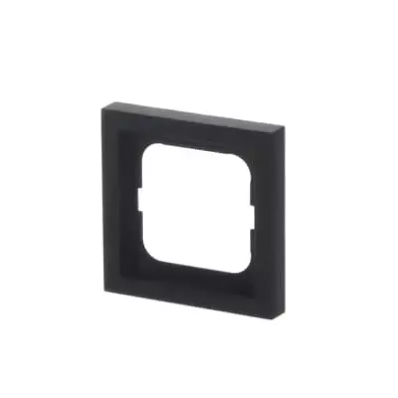 Tampa de placa de parede Busch-Jaeger 1721-885K preto, termoplástico, sem parafusos, 80×80 mm, 11 mm de espessura