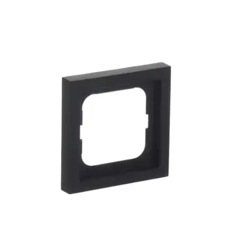 Tampa de placa de parede Busch-Jaeger 1721-885K preto, termoplástico, sem parafusos, 80×80 mm, 11 mm de espessura