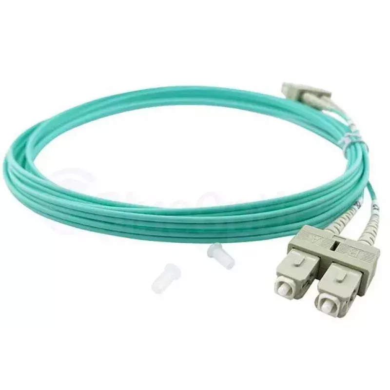 BlueOptics 055702K512000003M-BO Cabo de patch de fibra ótica duplex (compatível com Corning), LC-UPC/SC-UPC, multimodo OM3 50/125 µm, 3 m