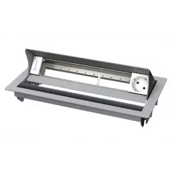 Tomada de ligação de mesa tipo F Kindermann 7492000081 Prateado Branco