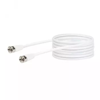 Cabo coaxial Schwaiger KVC250 052 ficha F 5 m branco
