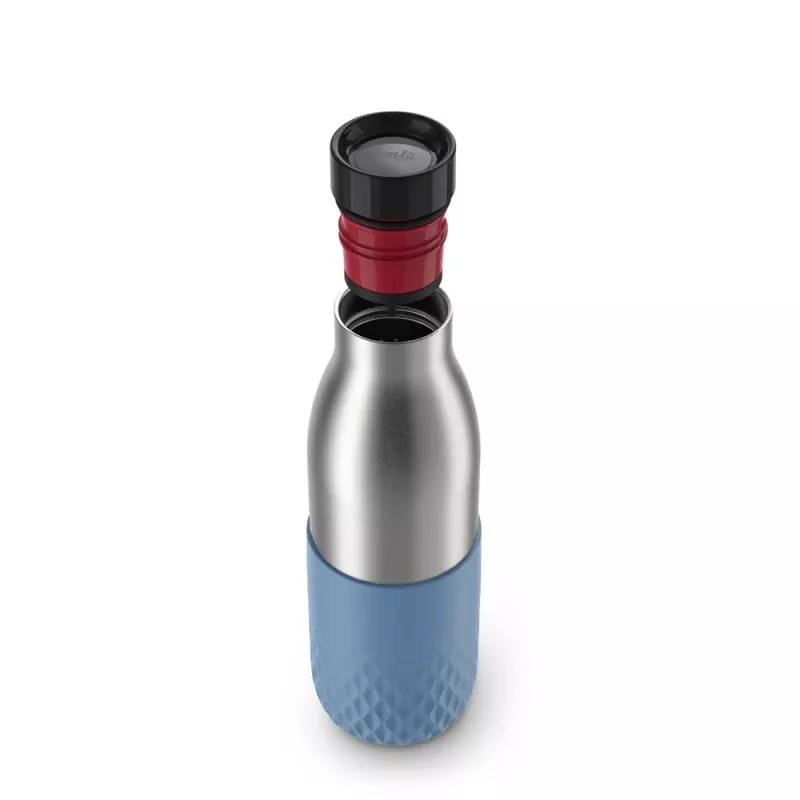 Garrafa de água EMSA Bludrop Sleeve N3110700 fitness, desporto 500 ml aço inoxidável azul, aço inoxidável