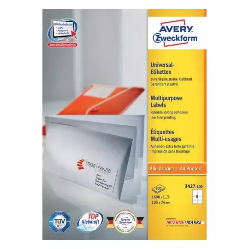 Etiqueta autoadesiva retangular AVERY 3427-200