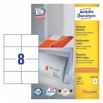 Etiqueta autoadesiva retangular AVERY 3427-200