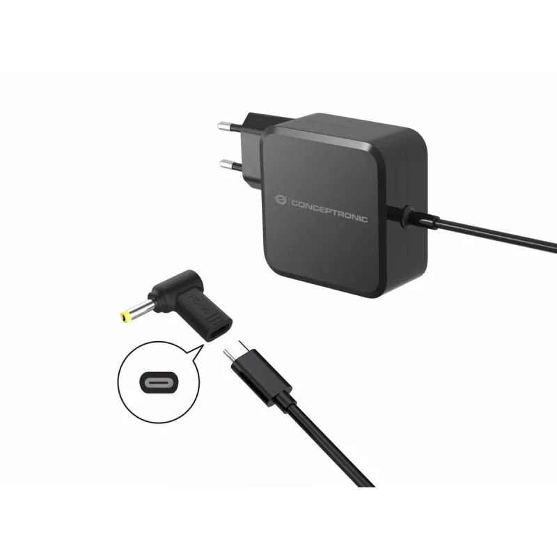 Adaptador DC para USB-C Conceptronic ABBY15PC06, Lenovo/Asus/Acer/Toshiba 4,0x1,7 mm, 18-20 V