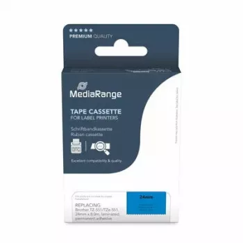 Fita para impressora MediaRange MRBTZ551 preto 2,4 cm 8 m