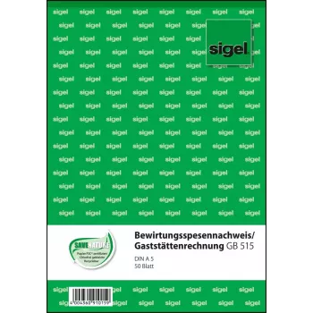 Formulário comercial Sigel GB515 A5 Branco 50 folhas