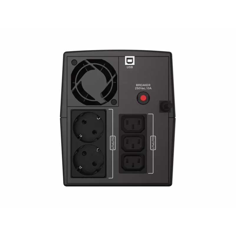 UPS Conceptronic ZEUS08EM 1500VA 900W, IEC, Schuko, Line-Interactive, 1,5 kVA, 900 W, sinusoidal, 220 V, 240 V