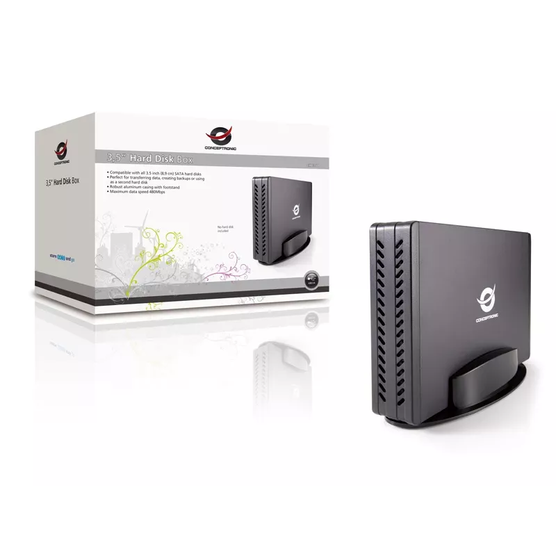 Conceptronic Caixa para disco rígido de 3,5