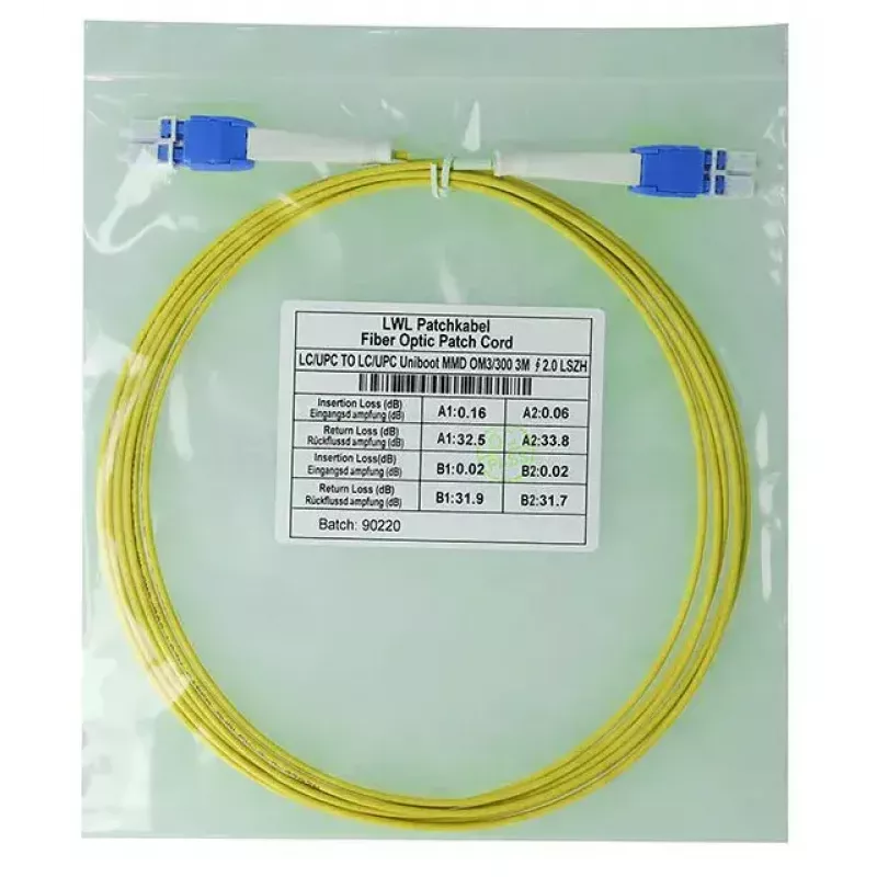BlueOptics SFP8181BU3MK Cabo de fibra ótica InfiniBand 3 m LC amarelo