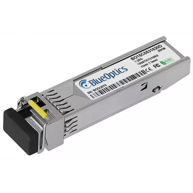 Módulo transceptor SFP BlueOptics SFP-GIG-BB LX/LC EEC-BO fibra ótica 20000 m
