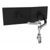 Braço de monitor R-Go Tools R-Go Zepher Dual, para dois monitores, totalmente ajustável, capacidade de 0-8 kg, 100% circular, preto