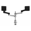 Braço de monitor R-Go Tools R-Go Zepher Dual, para dois monitores, totalmente ajustável, capacidade de 0-8 kg, 100% circular, preto