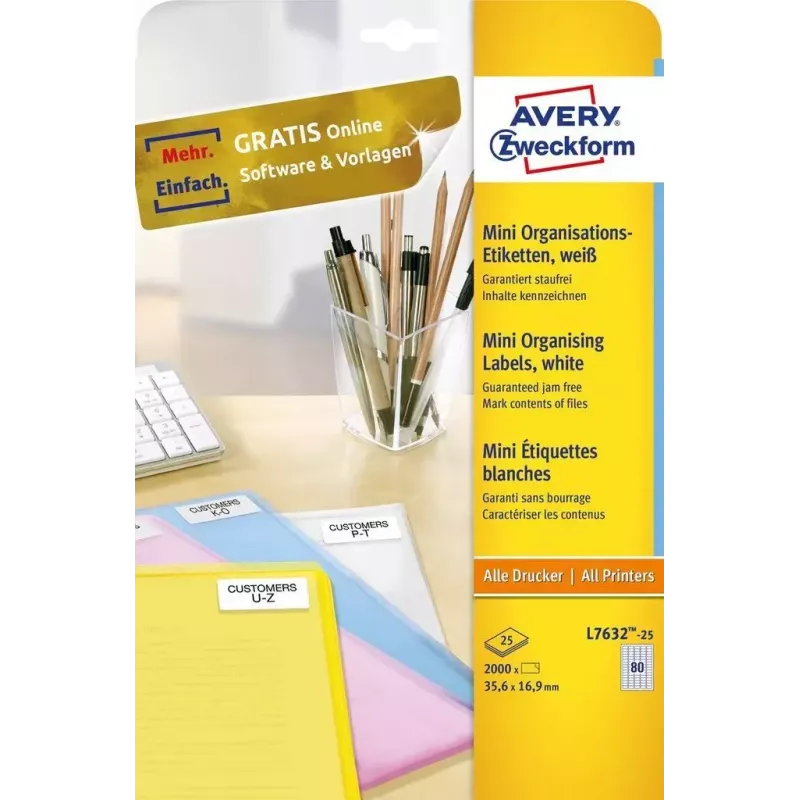 Etiquetas autocolantes Avery L7632-25