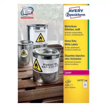 Etiqueta autocolante Avery L4773-100 retângulo arredondado