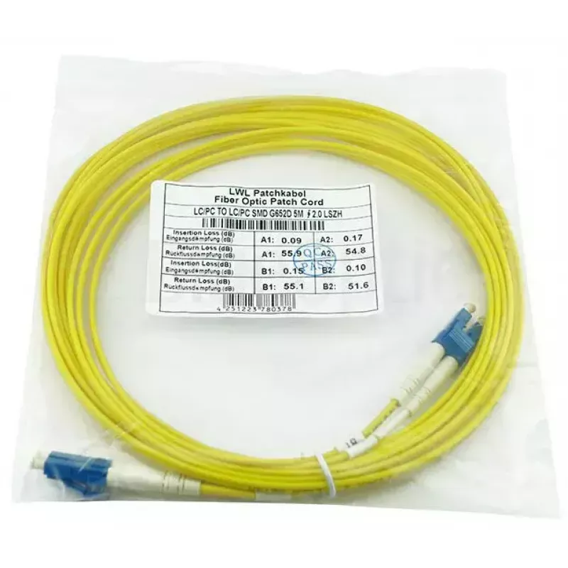Cabo de fibra ótica InfiniBand BlueOptics LRCABLE10M 10 m LC amarelo