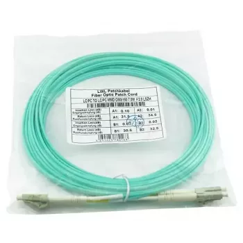 BlueOptics 050502K512000007.5M-BO Cabo de patch de fibra ótica duplex (compatível com Corning), LC-UPC/LC-UPC, multimodo OM3 50/125 µm, 7,5 m