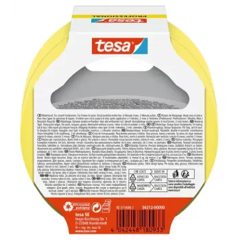 Fita adesiva Tesa 56212-00000-02, fita de mascarar, 25 m × 25 mm, amarela, pack de 2