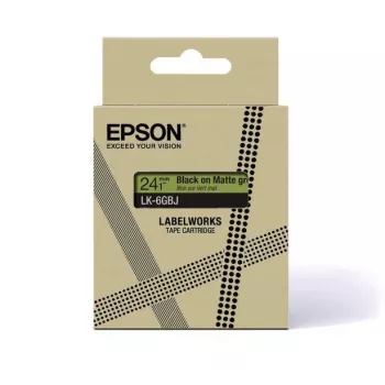 Epson LabelWorks LK-5GBJ Fita de etiquetas, preto sobre verde mate, 18 mm x 8 m