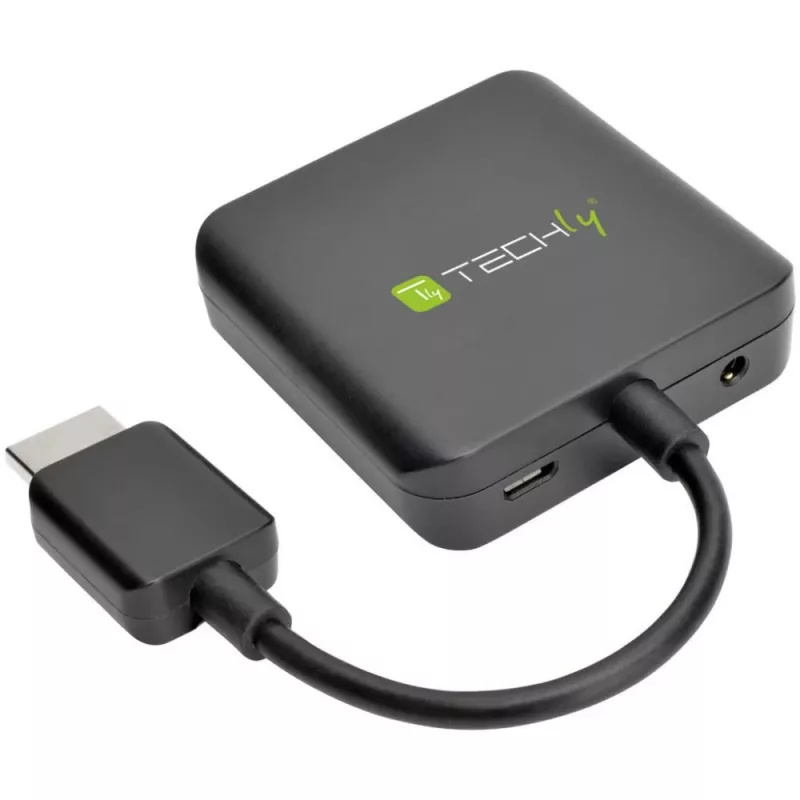Techly Extrator de áudio HDMI estéreo/áudio 5.1 canais 4K 3D IDATA HDMI-VGA8