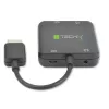 Techly Extrator de áudio HDMI estéreo/áudio 5.1 canais 4K 3D IDATA HDMI-VGA8