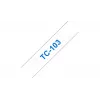 Brother TC-103 Fita de etiquetar azul sobre transparente