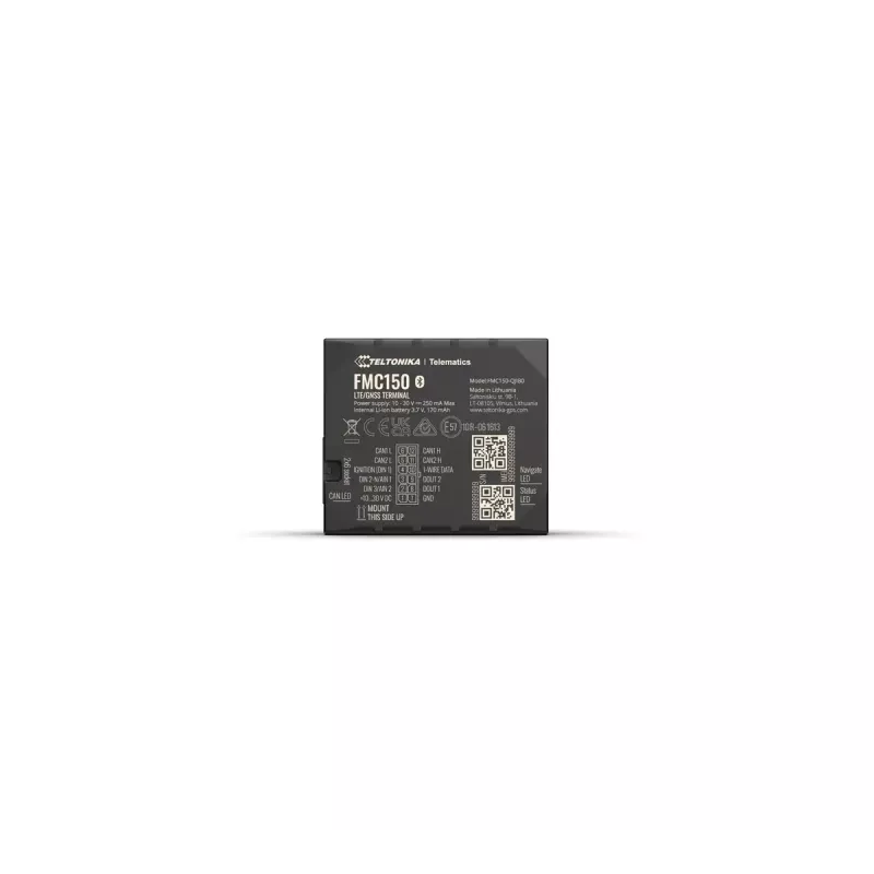 Rastreador GPS Teltonika FMC150 automóvel preto 0,128 GB bateria 6h