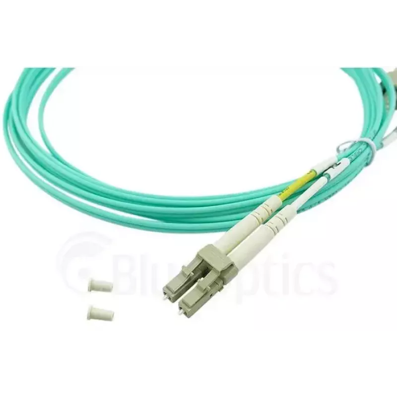 BlueOptics 050502K512000002M-BO Cabo de patch de fibra ótica duplex (compatível com Corning), LC-UPC/LC-UPC, multimodo OM3 50/125 µm, 2 m