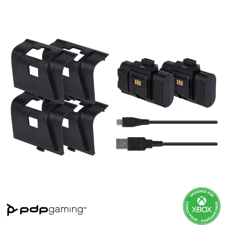 Kit Play & Charge PDP Gaming, Xbox One, bateria para comando de jogos, preto, policarbonato, 3 m, Microsoft