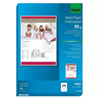 Papel de impressora A4 Sigel IP288 mate 200 folhas branco