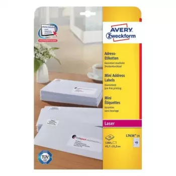 Etiqueta autoadesiva Avery L7636-25 retângulo arredondado