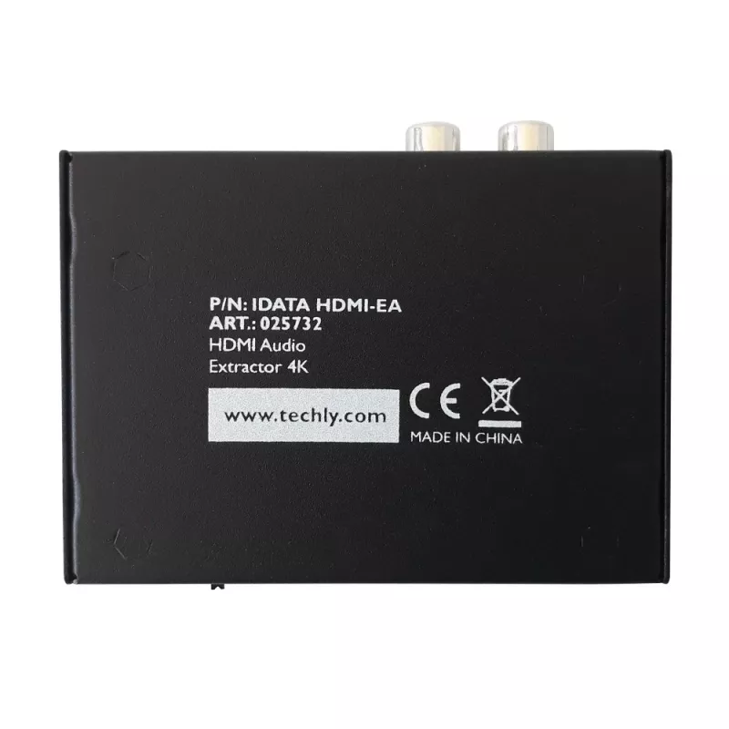 Extrator de áudio Techly HDMI SPDIF + RCA R/L IDATA HDMI-EA, 5 V, 77 mm, 64 mm, 23 mm, 351 g