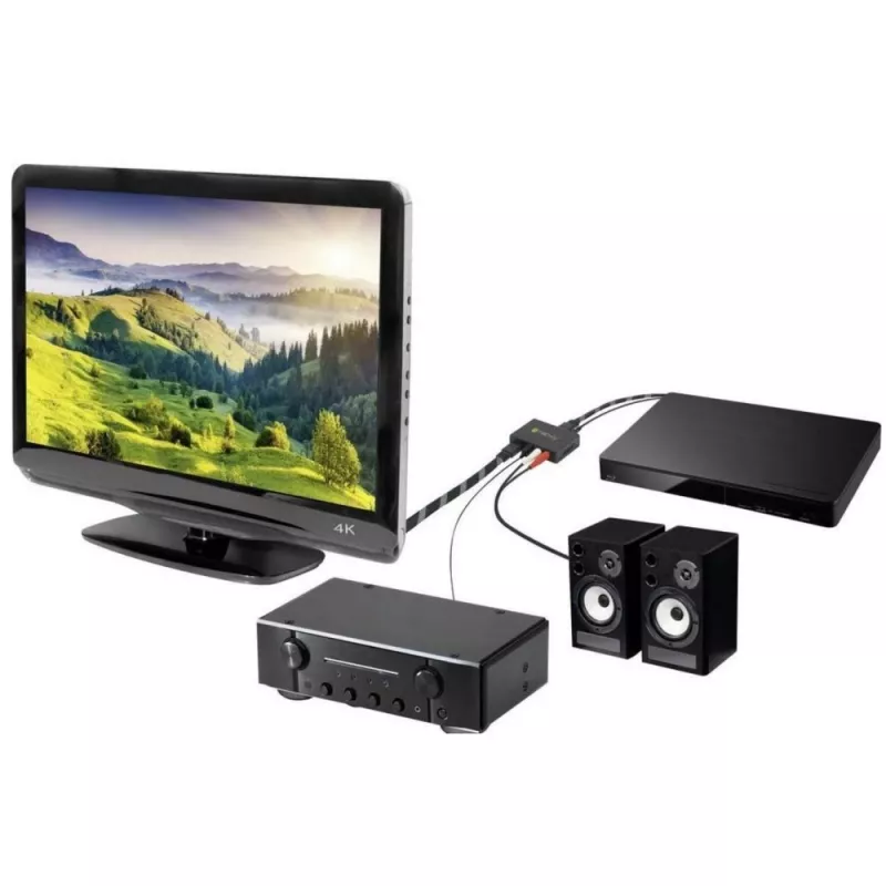Extrator de áudio Techly HDMI SPDIF + RCA R/L IDATA HDMI-EA, 5 V, 77 mm, 64 mm, 23 mm, 351 g