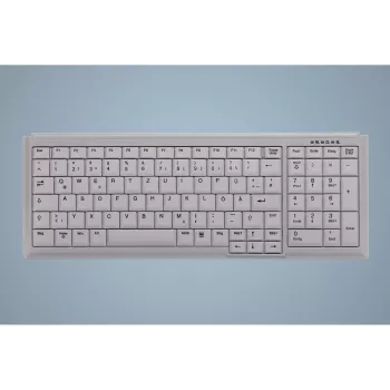 Teclado Active Key AK-7000 industrial PS/2 US inglês branco com fios interruptores de tesoura