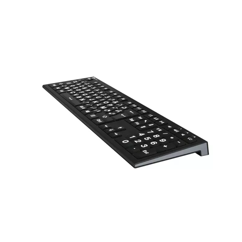 Teclado Logickeyboard LKB-LPWB-A2PC-FR Universal USB AZERTY francês preto