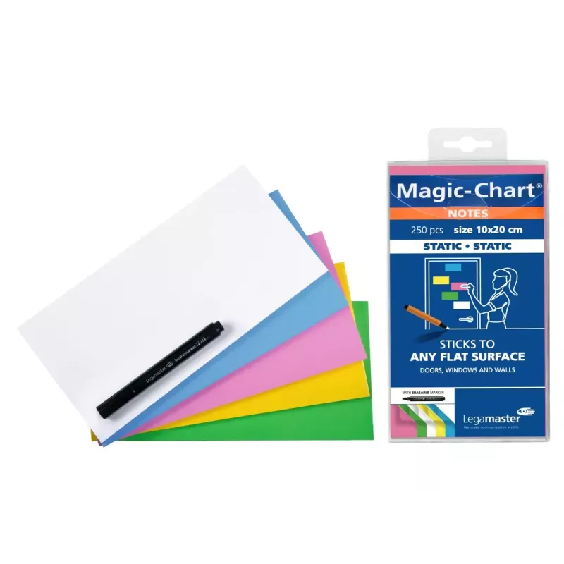 Bloco de notas Magic-Chart Legamaster 10x20cm sortido 250 unidades