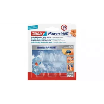 Crochet universal TESA Powerstrips Indoor Transparente 5 unid.